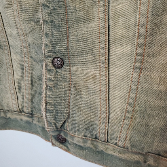 VTG 7 For All Mankind Sherpa Denim Vest S - Picture 2 of 7
